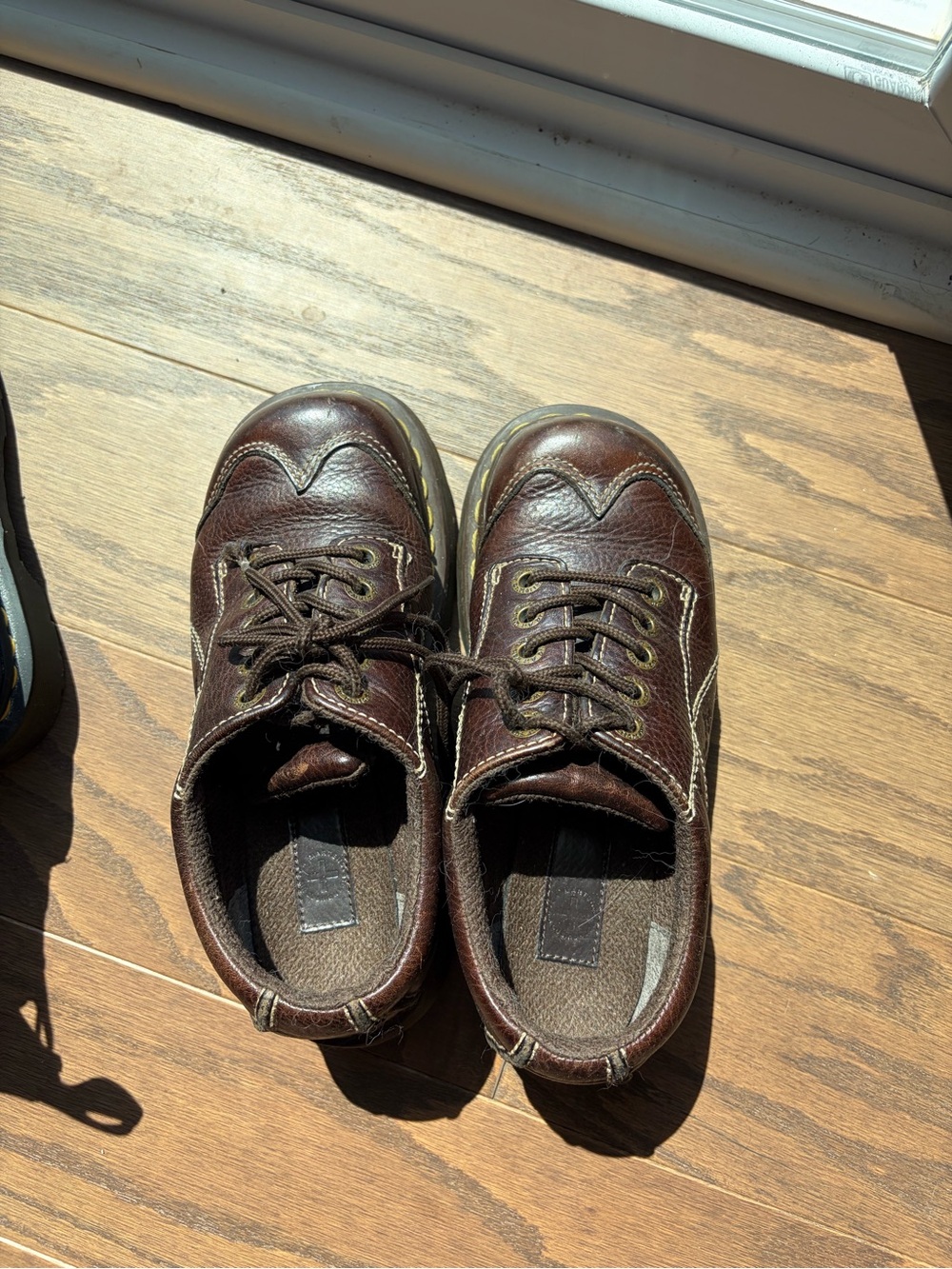 Dr. Martens vintage 12280 daisy Chunky Leather Shoes Brown UK4 US6 Y2K